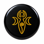 Obsidian Black Moon Goddess Engraved Charging Disc 55mm Obsidian Black Moon Goddess Engraved Charging Disc 55mm